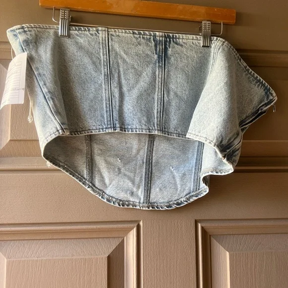 Forever 21 Blue Denim Crop Top - Picture 3 of 5